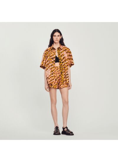 Chemise oversize léopard