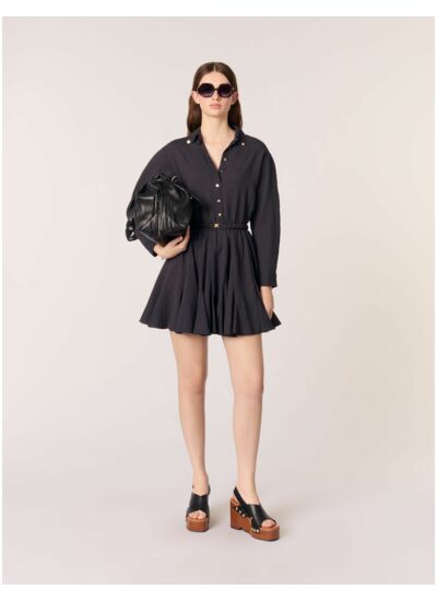 Robe courte en crêpe