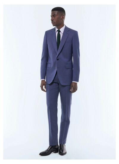 Costume ajusté en toile de laine