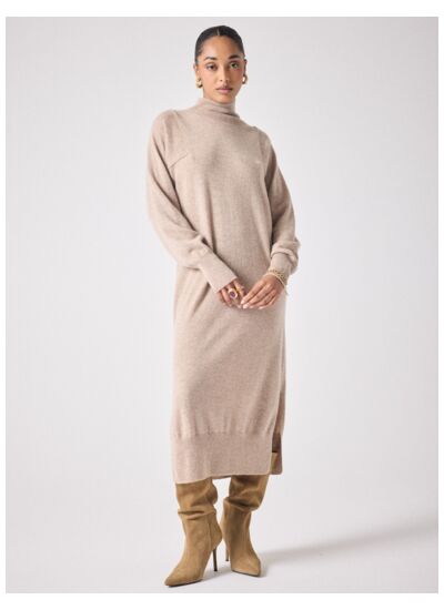 Robe en cachemire Maelly TERRE_FUMEE