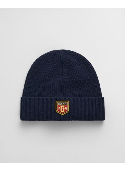Badge Wool Beanie