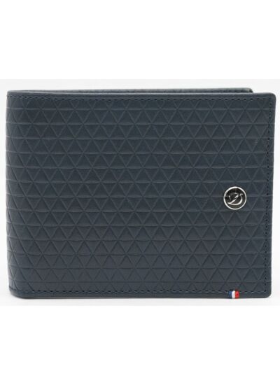 Porte-billets 6 cartes de crédit Cuir Firehead bleu Line D