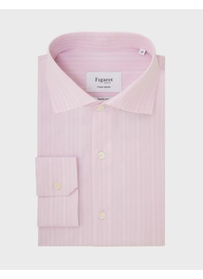 Chemise Ajustée rose rayée