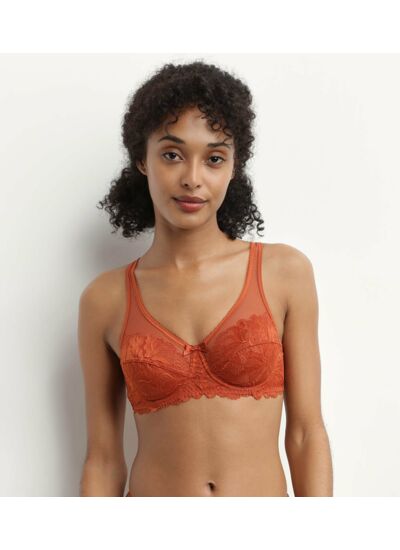 Soutien-gorge emboîtant en dentelle Ocre Generous Essentiel