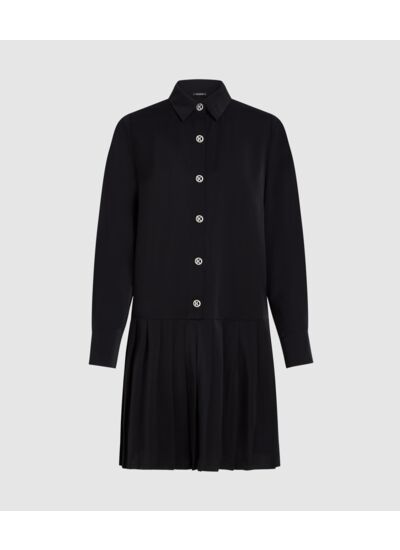 K BUTTONS PLEATED MINI DRESS