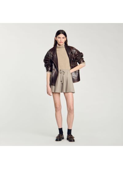 Jupe courte plissée