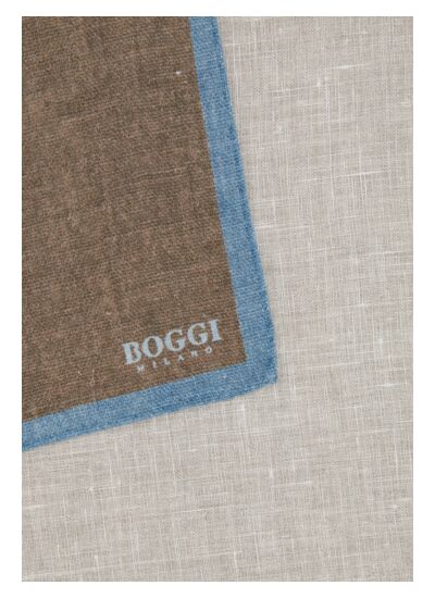 Pochette En Lin Avec Motif À Bord Contrasté