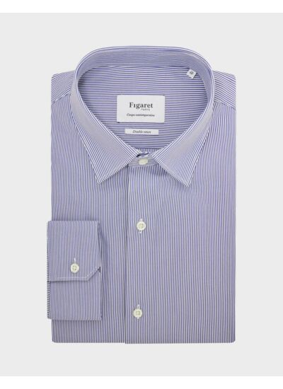 Chemise Semi-ajustée rayée bleue