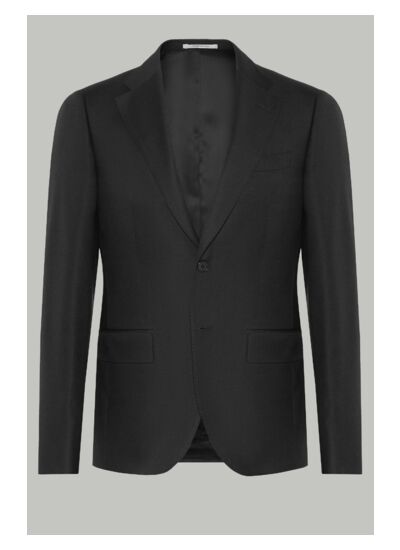 Veste Anthracite En Laine Super 130