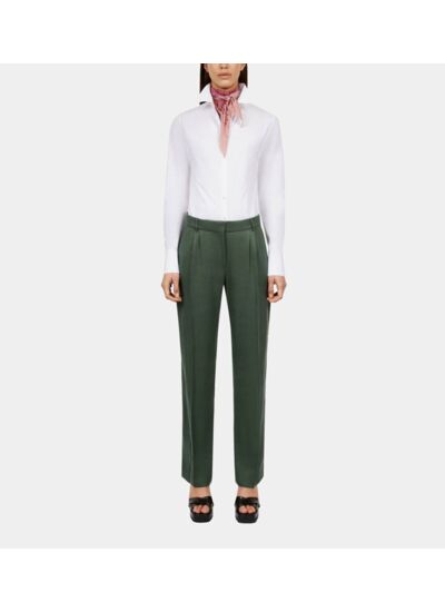 Pantalon Tailleur Vert Femme