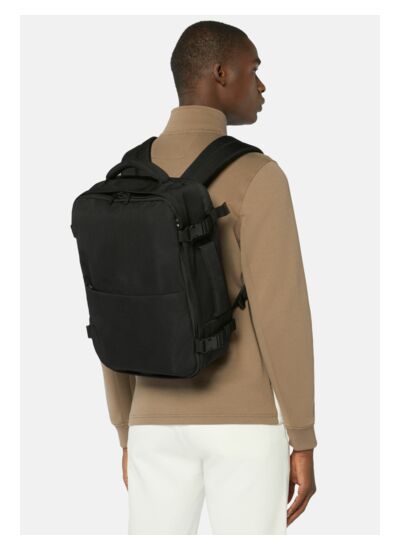 Sac à Dos De Voyage Noir Cargo En Tissu Recyclé