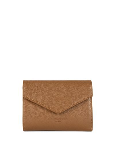 Portefeuille dos à dos A rabat avec pression Foulonné PM