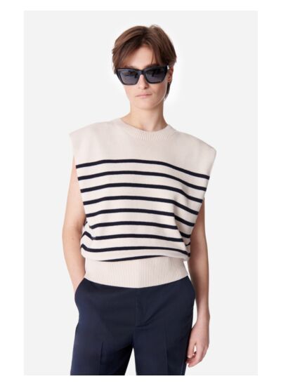 Pull Sans Manches Cassandra En Coton Recyclé Et Acrylique