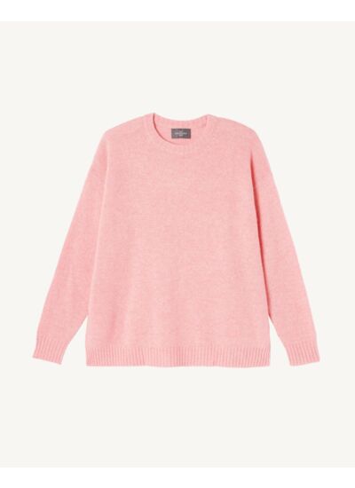 Pull col rond ample - Femme - ROSE RETRO