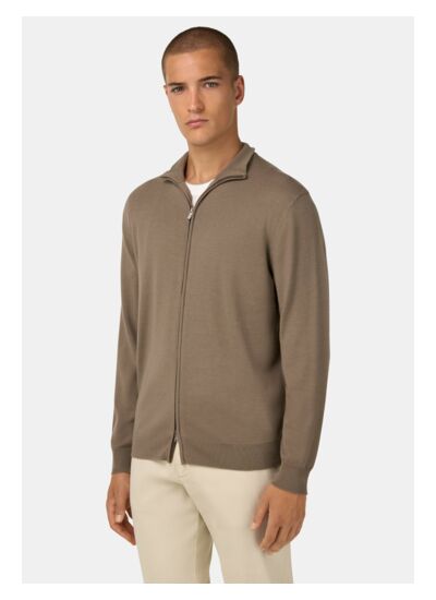 Pull Full Zip En Laine Mérinos