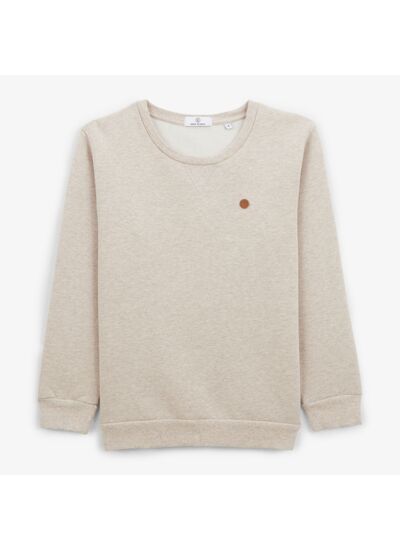 Sweat molleton Sam junior beige chiné