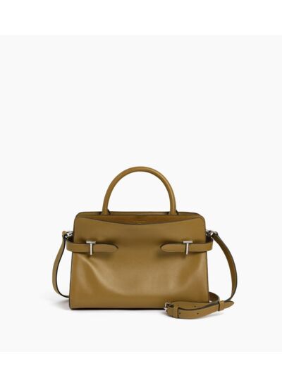 Sac à main moyen modèle Emie en cuir lisse et nubuck