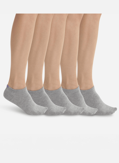 Lot de 5 paires de chaussettes femme Gris à marqueurs colorés EcoDim