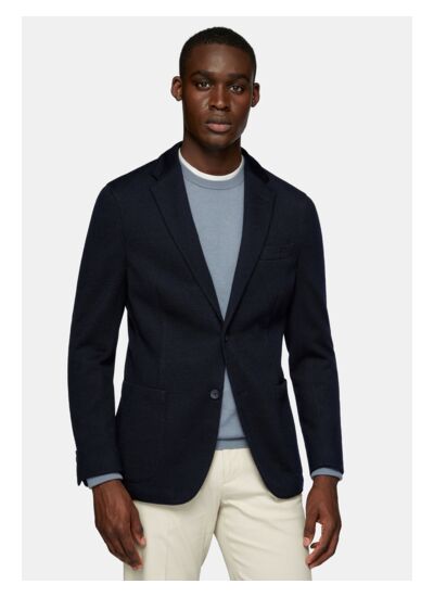 Veste Structurée en Laine Jersey