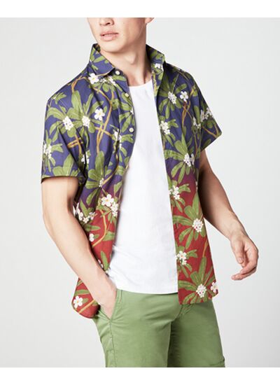 Chemise À  Imprimé Fleuri Et Dégradé - Comfort Fit