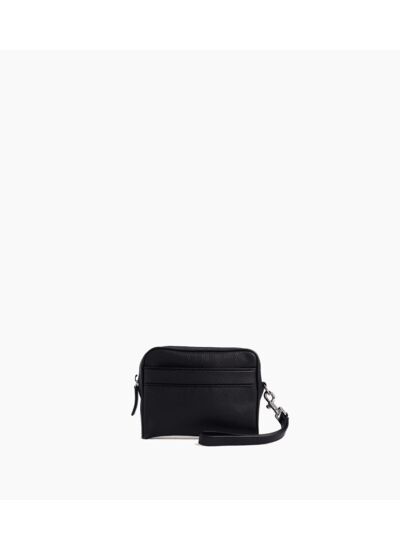 Pochette avec dragonne amovible Charles en cuir grainé