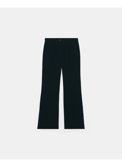 Pantalon fluide en crêpe noir