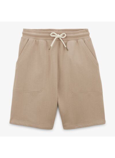 Short en molleton taupe