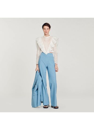 Top court en broderie anglaise