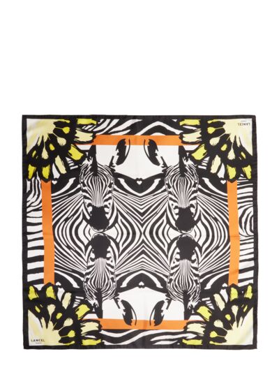 Motif Zebra Mania - Carre 90 - Noir/Blanc