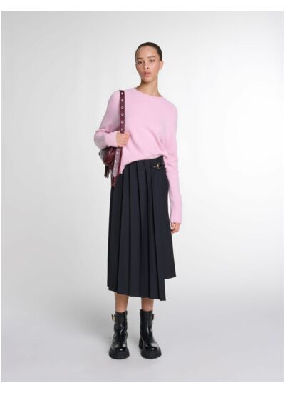 Jupe longue plissée asymétrique