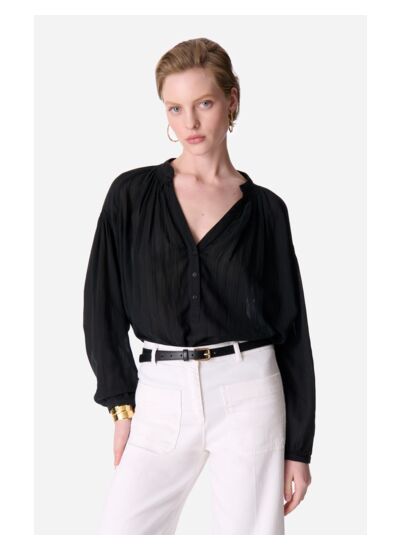 BLOUSE COL V JACQAURD BRODE NIPOA