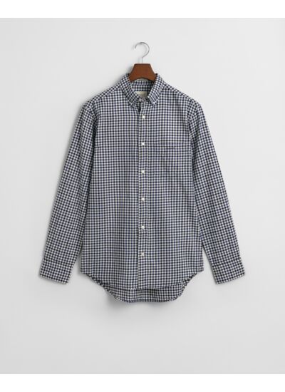 Chemise regular fit en sergé vichy léger