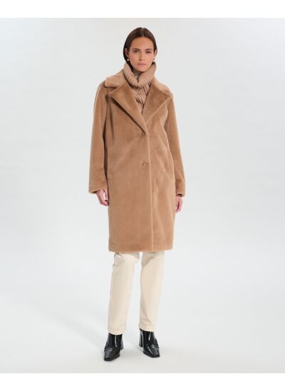Manteau Mattie Camel en Polyester