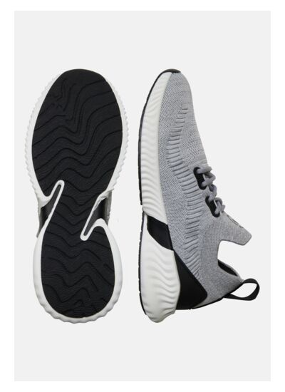 Sneakers Chaussettes Grises En Filé Recyclé