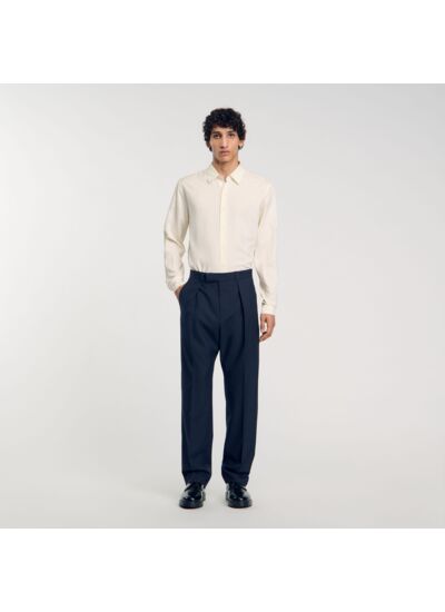 Pantalon à plis creux