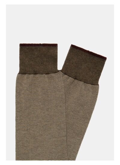 Chaussettes Rayées Micro Motif En Coton Bio