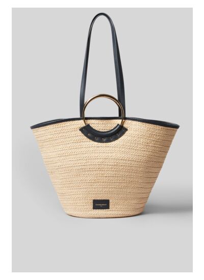 Panier raphia tressé à anses