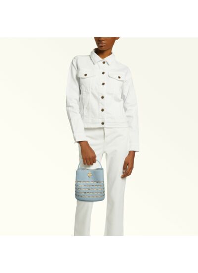 DANAE MINI BUCKET BAG - VITELLO SIDNEY TRAFORATO