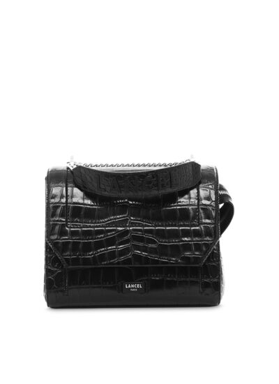 Ninon de Lancel - Sac rabat avec poignée - Moyen modèle - Noir