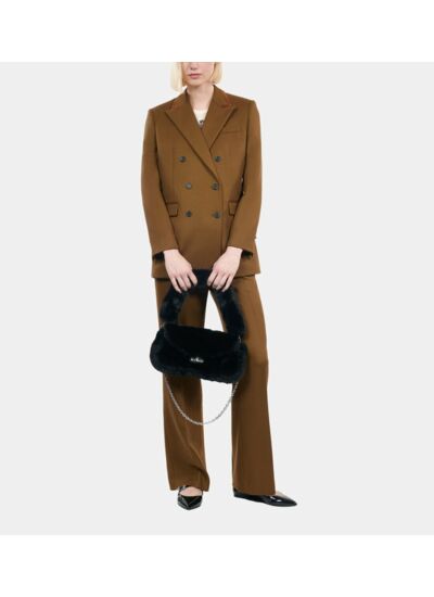 Veste Tailleur En Laine Kaki Femme