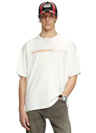 Diesel T-shirt avec graphismes de logo floqué