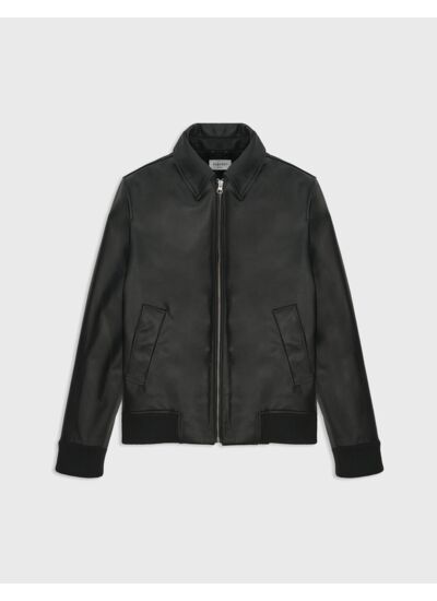 Blouson Loan en cuir de vachette noir
