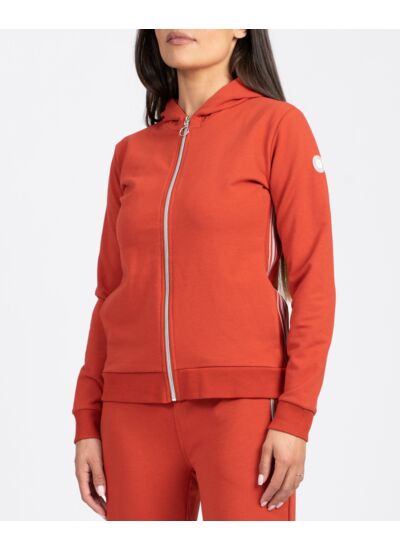 Veste jersey zippée avec capuche