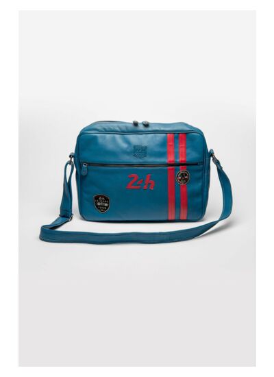 Sac bandoulière cuir 24H LE MANS Raoul4 ocean blue