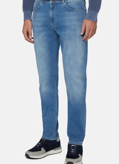 Boggi milano Jean en denim extensible clair