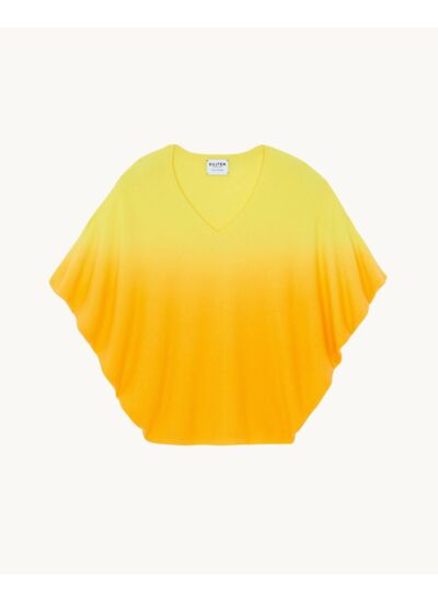 Top Wabibi Top col v oversize sans manches cachemire
