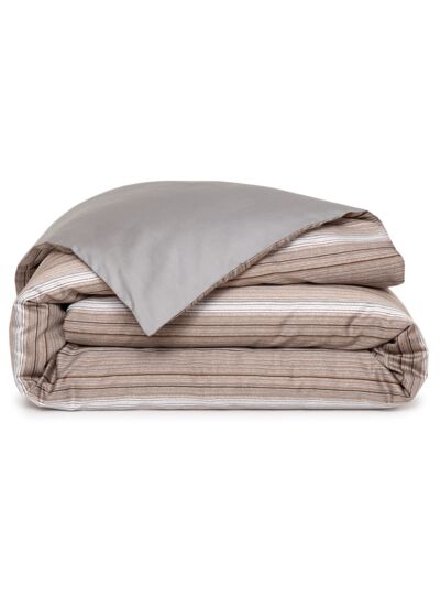 BOSS Home - Housse de couette en satin de coton, Metastripe