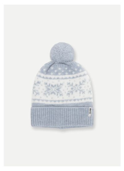 Bonnet jacquard avec pompon