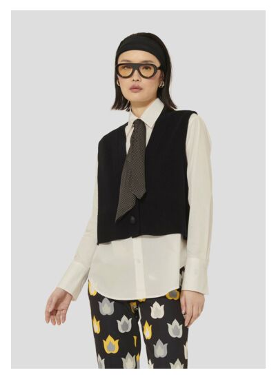 Gilet Gilles-Charcoal en Laine Rws