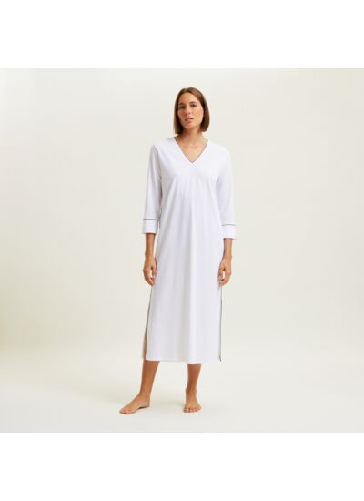 Laurence Tavernier - Chemise de nuit longue col v en jersey, Anafi